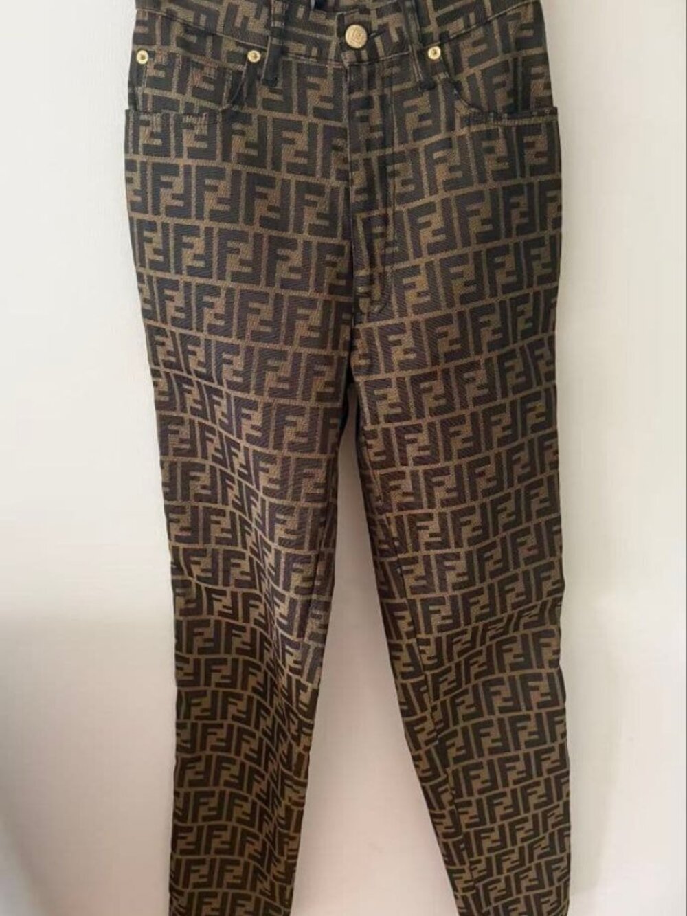 Fendi Zucca Pattern FF All Over Print Pants 34